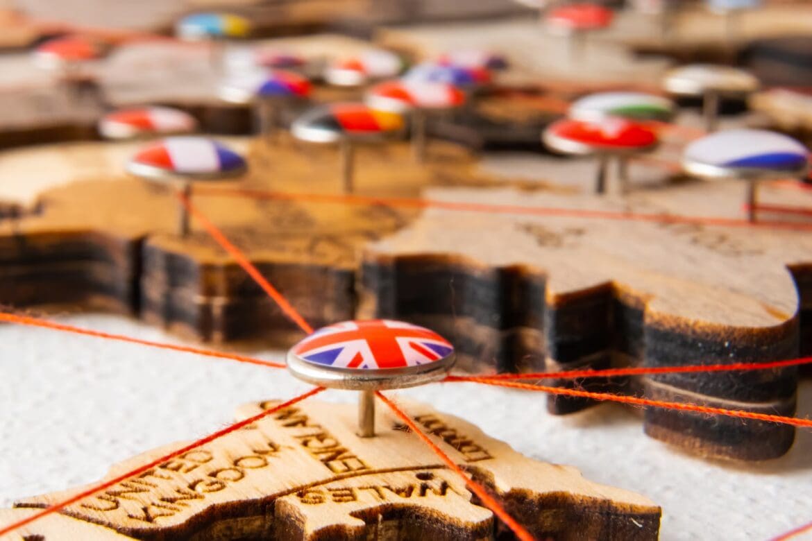 UK flag connected globally
